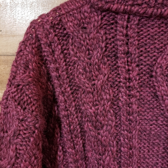 Folda vintage cable knit oversized chunky wool sweater size medium - Picture 4 of 9